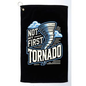 Funny Not My First Tornado Retro Storm Chaser Platinum Collection Golf Towel