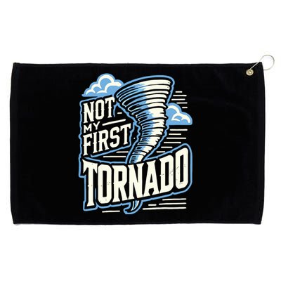 Funny Not My First Tornado Retro Storm Chaser Grommeted Golf Towel