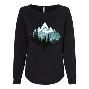 Forest Nature Mountains Trekking Hiking Camping Outdoor Gift Womens California Wash Sweatshirt