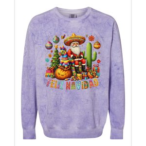 Feliz Navidad Mexican Funny Christmas Santa Festive Graphic Colorblast Crewneck Sweatshirt