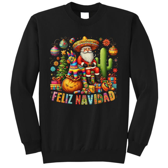 Feliz Navidad Mexican Funny Christmas Santa Festive Graphic Sweatshirt