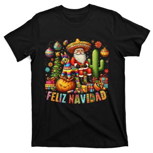 Feliz Navidad Mexican Funny Christmas Santa Festive Graphic T-Shirt