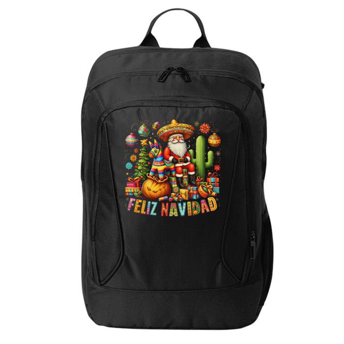 Feliz Navidad Mexican Funny Christmas Santa Festive Graphic City Backpack