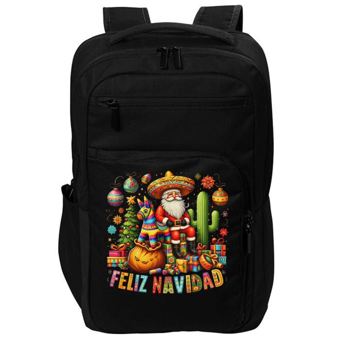 Feliz Navidad Mexican Funny Christmas Santa Festive Graphic Impact Tech Backpack