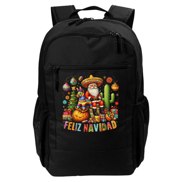 Feliz Navidad Mexican Funny Christmas Santa Festive Graphic Daily Commute Backpack