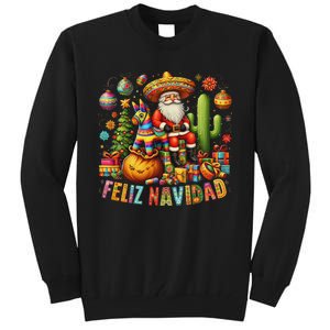 Feliz Navidad Mexican Funny Christmas Santa Festive Graphic Tall Sweatshirt