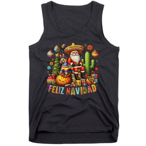 Feliz Navidad Mexican Funny Christmas Santa Festive Graphic Tank Top