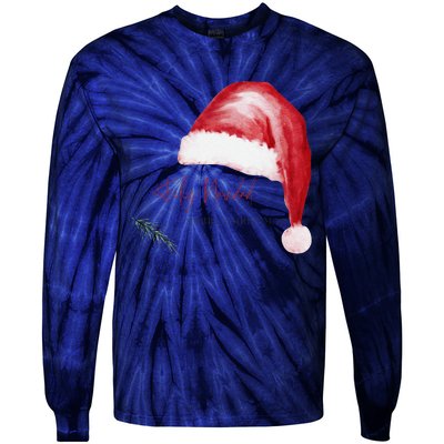 Feliz Navidad Merry Christmas Spanish Tie-Dye Long Sleeve Shirt