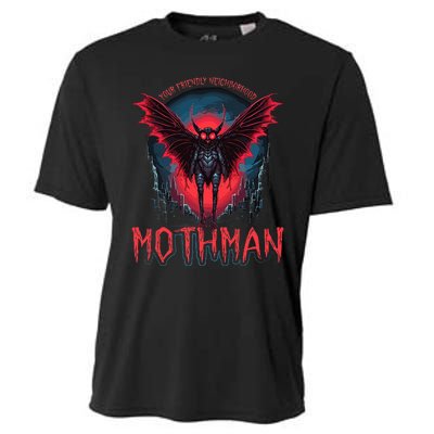 Friendly Neighborhood Mothman Cryptid Folklore Mothman Cooling Performance Crew T-Shirt