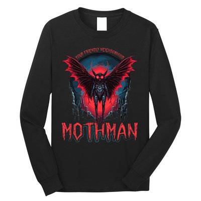 Friendly Neighborhood Mothman Cryptid Folklore Mothman Long Sleeve Shirt