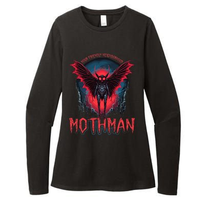 Friendly Neighborhood Mothman Cryptid Folklore Mothman Womens CVC Long Sleeve Shirt