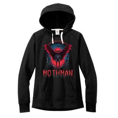 Friendly Neighborhood Mothman Cryptid Folklore Mothman Women's Fleece Hoodie