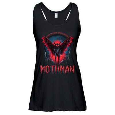 Friendly Neighborhood Mothman Cryptid Folklore Mothman Ladies Essential Flowy Tank