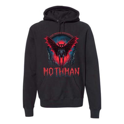 Friendly Neighborhood Mothman Cryptid Folklore Mothman Premium Hoodie