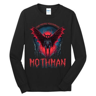 Friendly Neighborhood Mothman Cryptid Folklore Mothman Tall Long Sleeve T-Shirt