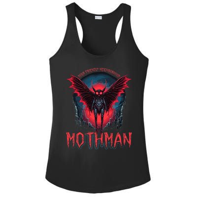 Friendly Neighborhood Mothman Cryptid Folklore Mothman Ladies PosiCharge Competitor Racerback Tank