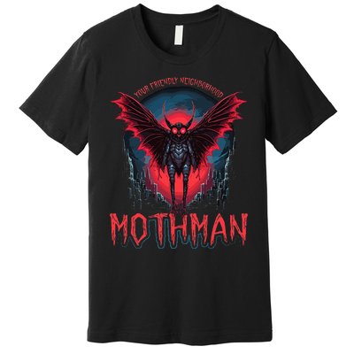 Friendly Neighborhood Mothman Cryptid Folklore Mothman Premium T-Shirt