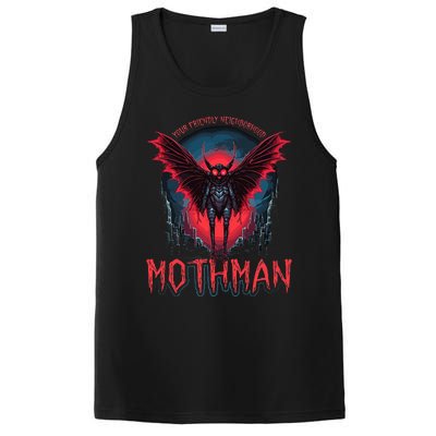 Friendly Neighborhood Mothman Cryptid Folklore Mothman PosiCharge Competitor Tank