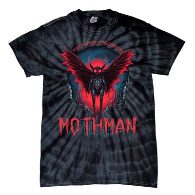 Friendly Neighborhood Mothman Cryptid Folklore Mothman Tie-Dye T-Shirt