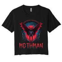 Friendly Neighborhood Mothman Cryptid Folklore Mothman Women's Crop Top Tee