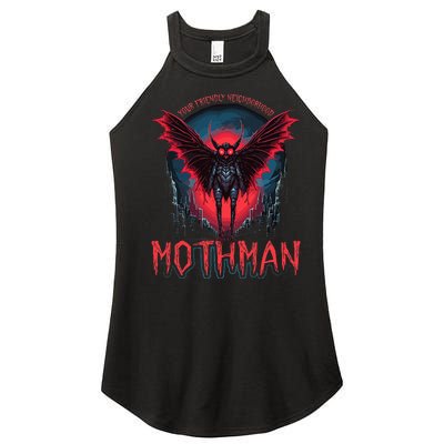 Friendly Neighborhood Mothman Cryptid Folklore Mothman Women's Perfect Tri Rocker Tank