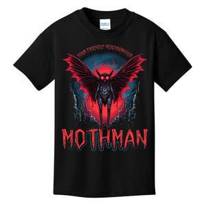 Friendly Neighborhood Mothman Cryptid Folklore Mothman Kids T-Shirt