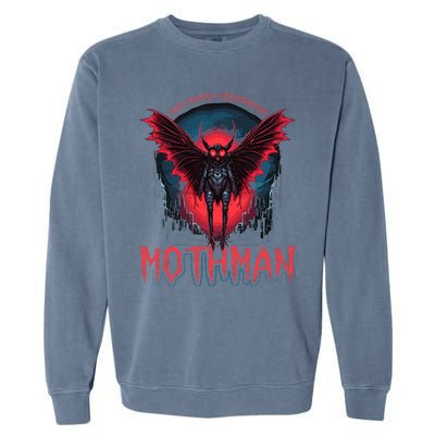 Friendly Neighborhood Mothman Cryptid Folklore Mothman Garment-Dyed Sweatshirt