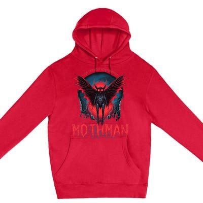 Friendly Neighborhood Mothman Cryptid Folklore Mothman Premium Pullover Hoodie