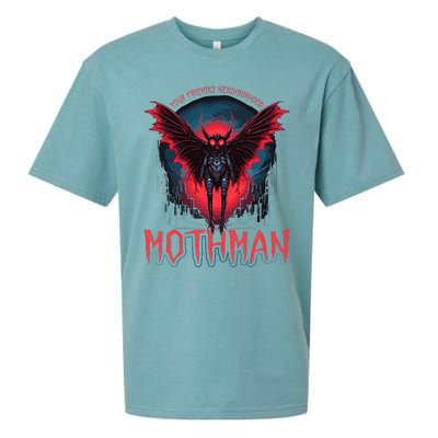 Friendly Neighborhood Mothman Cryptid Folklore Mothman Sueded Cloud Jersey T-Shirt