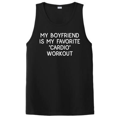 Funny Naughty Men Him My Girlfriend Is My Cardio Workout PosiCharge Competitor Tank