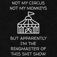 Funny Not My Circus Not My Monkeys Ringmaster Shitshow Ladies PosiCharge Tri-Blend Wicking Tank