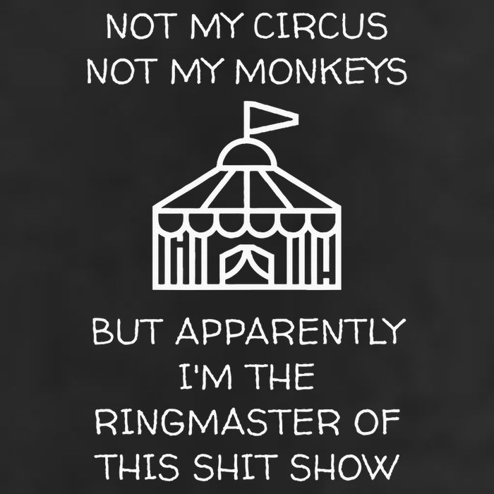 Funny Not My Circus Not My Monkeys Ringmaster Shitshow 7 Panel Mesh Trucker Snapback Hat