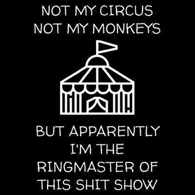 Funny Not My Circus Not My Monkeys Ringmaster Shitshow T-Shirt