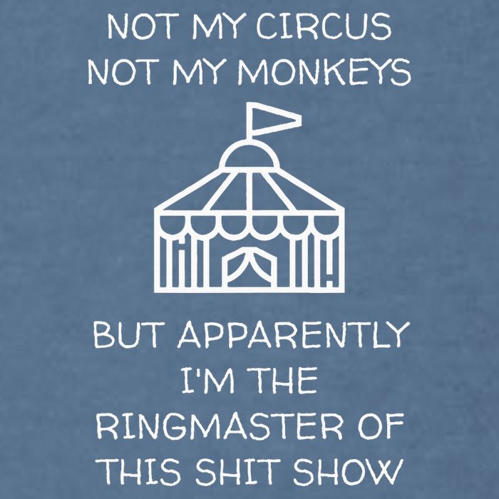 Funny Not My Circus Not My Monkeys Ringmaster Shitshow Garment-Dyed Sweatshirt