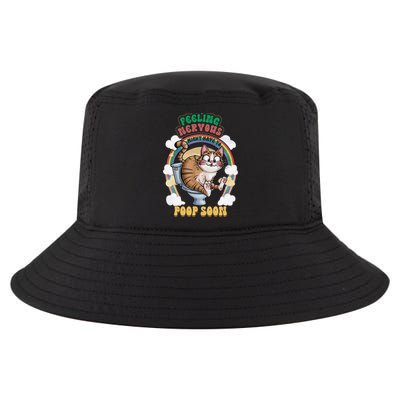 Feeling Nervous Might Have To Po Op Soon Meme Cat Saying Cool Comfort Performance Bucket Hat