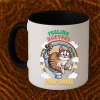 Feeling Nervous Might Have To Po Op Soon Meme Cat Saying Mug