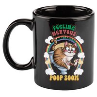 Feeling Nervous Might Have To Po Op Soon Meme Cat Saying 11oz C Handle Ceramic Mug