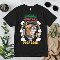Feeling Nervous Might Have To Po Op Soon Meme Cat Saying Premium T-Shirt