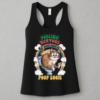 Feeling Nervous Might Have To Po Op Soon Meme Cat Saying Womens Tank Top