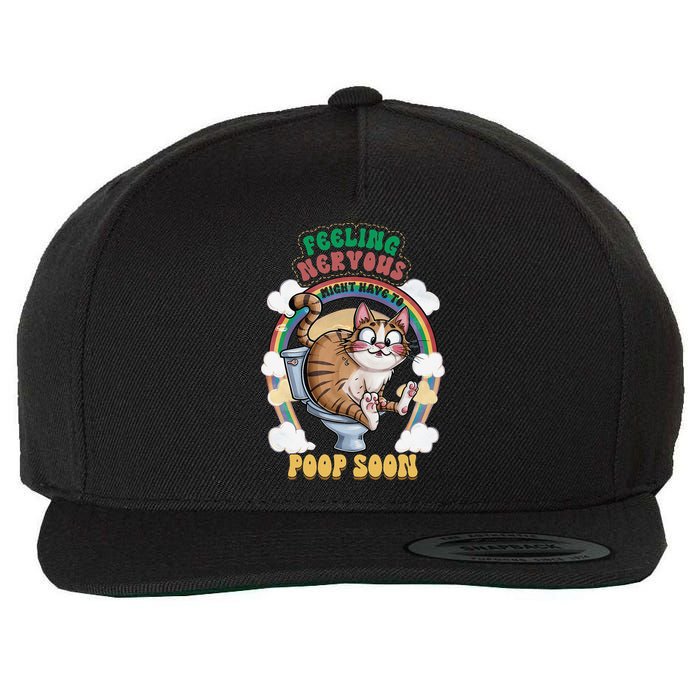 Feeling Nervous Might Have To Po Op Soon Meme Cat Saying Wool Snapback Cap