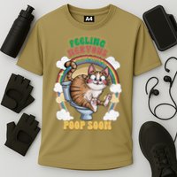 Feeling Nervous Might Have To Po Op Soon Meme Cat Saying Cooling Performance Crew T-Shirt