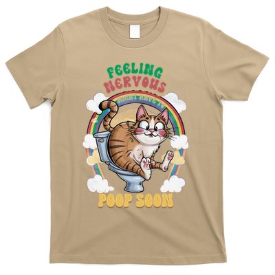 Feeling Nervous Might Have To Po Op Soon Meme Cat Saying T-Shirt