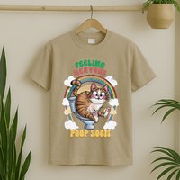 Feeling Nervous Might Have To Po Op Soon Meme Cat Saying T-Shirt