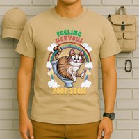 Feeling Nervous Might Have To Po Op Soon Meme Cat Saying T-Shirt