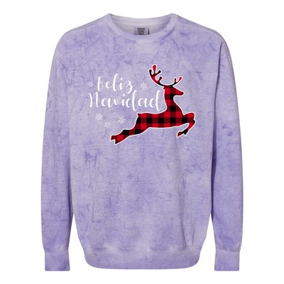 Feliz Navidad Matching Family Spanish Christmas Mexican Xmas Gift Colorblast Crewneck Sweatshirt