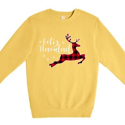 Feliz Navidad Matching Family Spanish Christmas Mexican Xmas Gift Premium Crewneck Sweatshirt