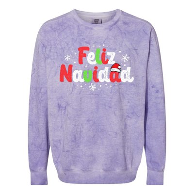 Feliz Navidad Matching Family Spanish Christmas Mexican Xmas Colorblast Crewneck Sweatshirt