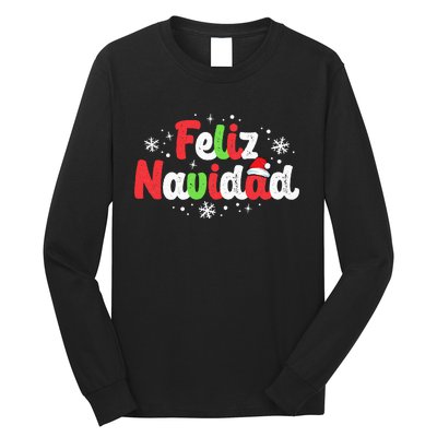 Feliz Navidad Matching Family Spanish Christmas Mexican Xmas Long Sleeve Shirt