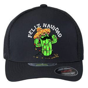 Feliz Navidad Merry Christmas Cactus Funny Humor Spanish Flexfit Unipanel Trucker Cap