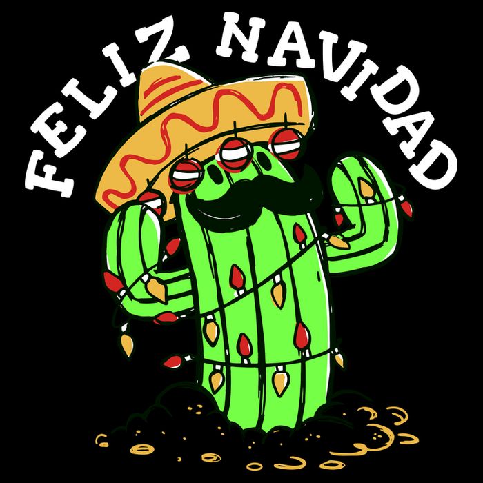 Feliz Navidad Merry Christmas Cactus Funny Humor Spanish Cooling Performance Crew T-Shirt